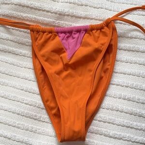 PacSun Orange and Pink Bikini Bottom